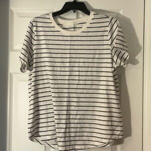 Old Navy Navy and White Striped Tee